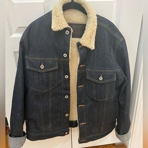 Naked and Famous denim jacket with shearling/Sherpa liner